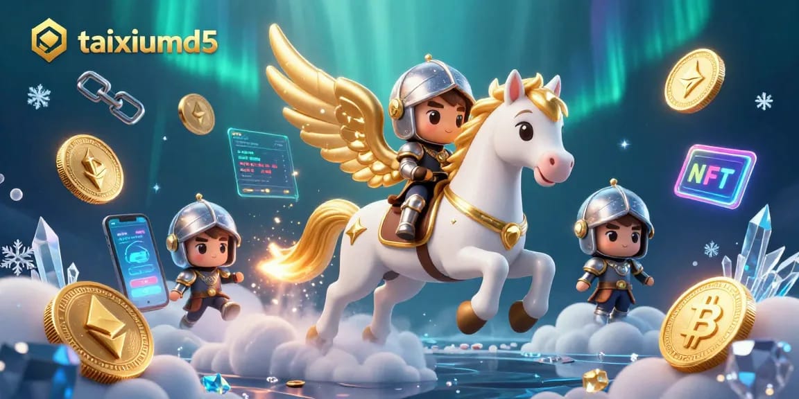 Engaging scene showcasing taixiumd5, a thrilling gambling experience with vibrant 3D characters and crypto elements.