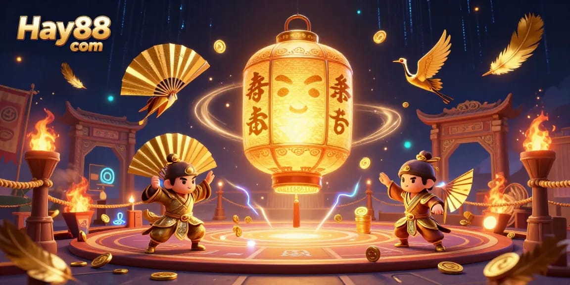 Experience exciting moments at Hay88 com with vibrant casino action featuring animated spirits and warriors.
