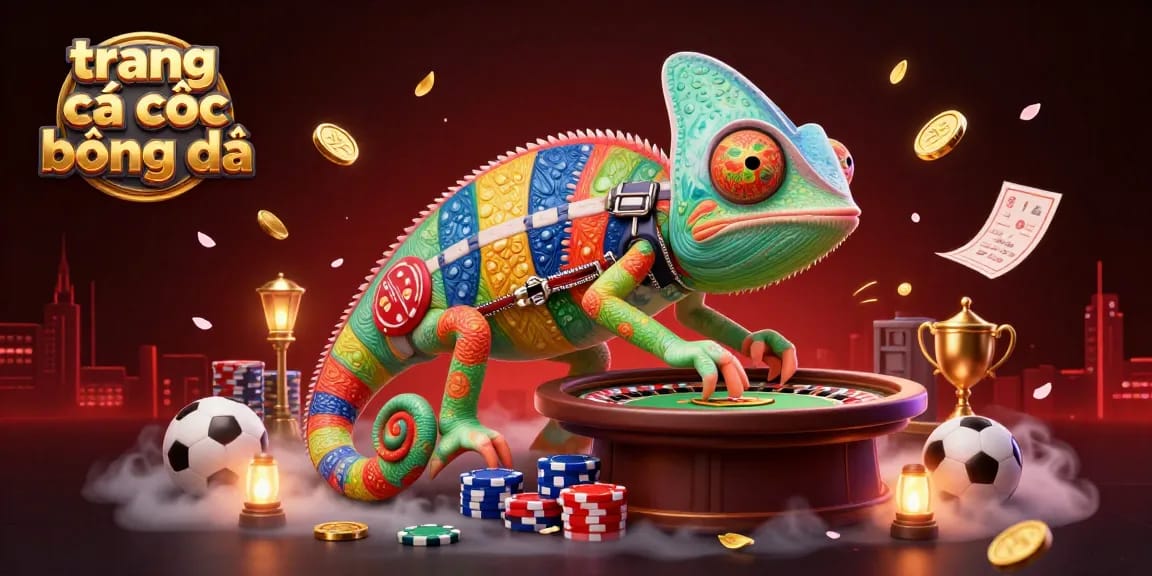 Experience thrilling bets on trang cá cược bóng đá as a vibrant chameleon captures the excitement.