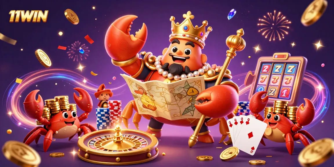 Engage with 11WIN's captivating casino world, featuring vibrant characters and thrilling gaming elements.