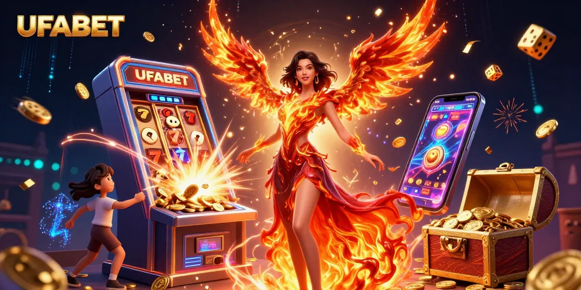Experience the thrill at UFABET with a vibrant casino scene showcasing dynamic elements.