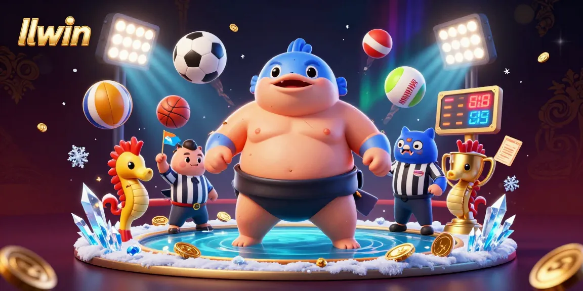 llwin offers a dynamic underwater casino scene with a fugu, catfish referee, and festive spectators.