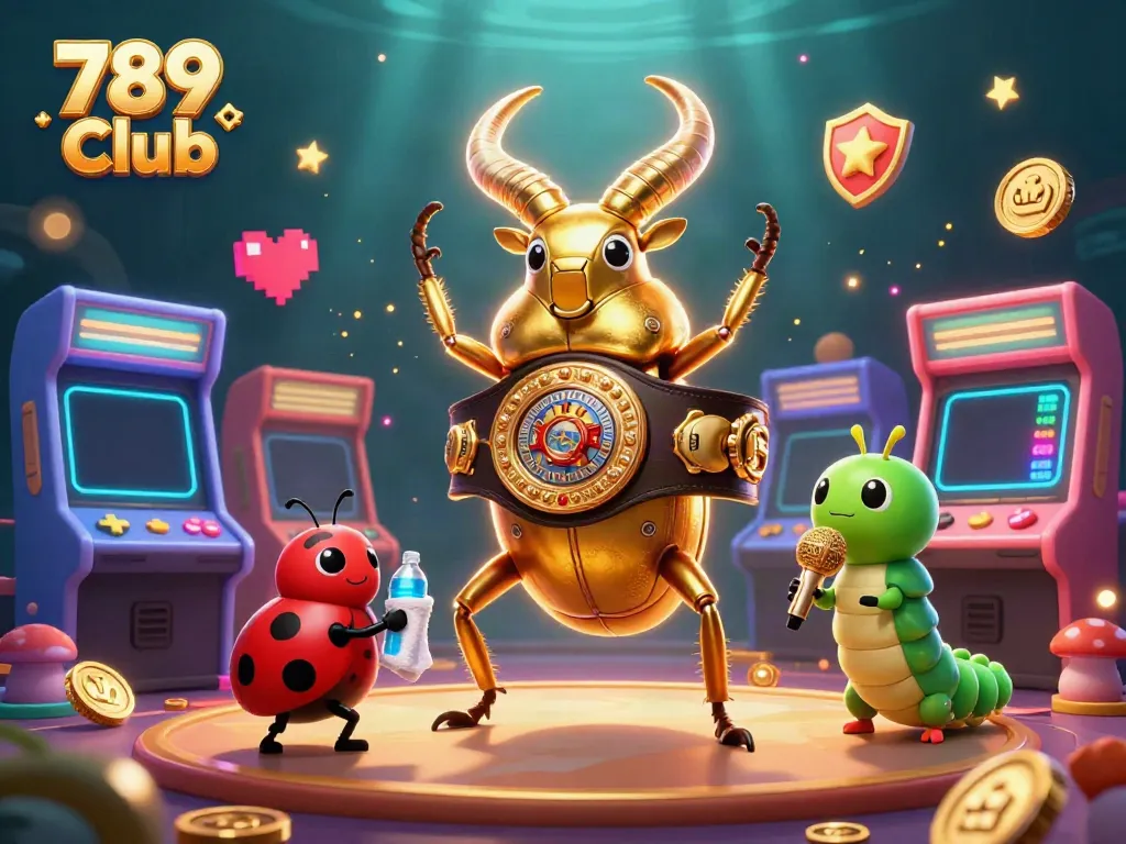 Experience the thrilling gaming atmosphere at 789 Club with vibrant characters and casino elements.