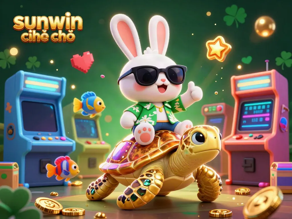 Experience the thrill of sunwin chính chủ with animated fun, showcasing vibrant gaming elements in a lively casino atmosphere.