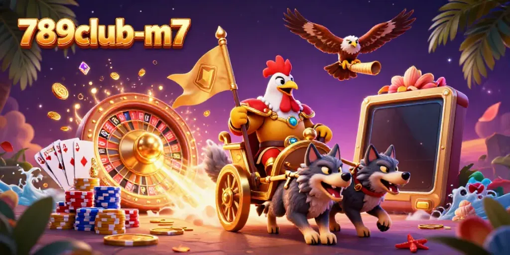 Engage in thrilling action with 789club-m7, showcasing a vibrant 3D casino scene packed with excitement.