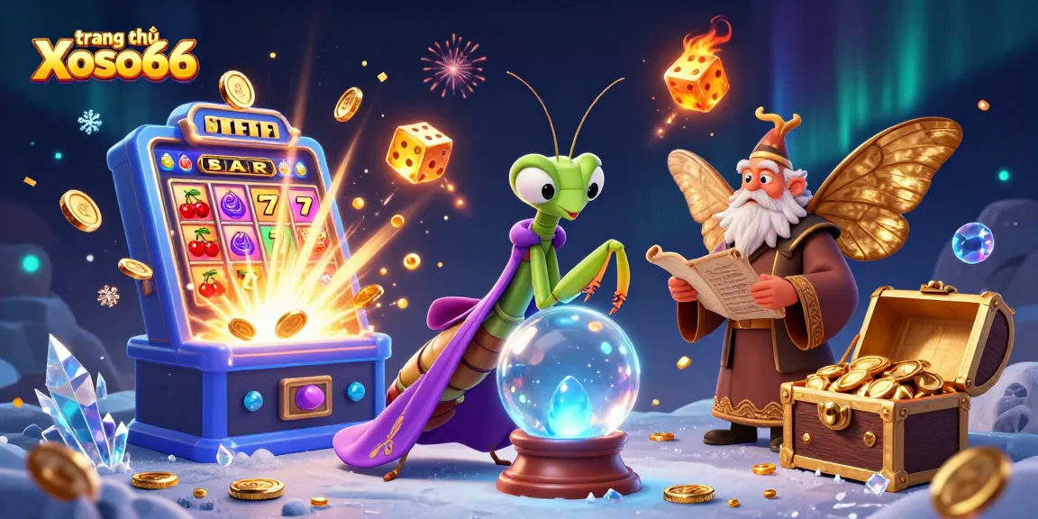 Experience the vibrant world of trang chủ Xoso66 with an enchanting digital illustration featuring mythical characters and casino elements.