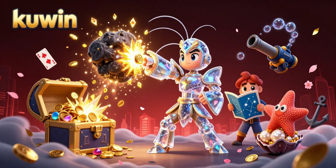 Kuwin showcases dynamic online casino gaming with a galactic samurai scene, featuring vivid action and vibrant elements.