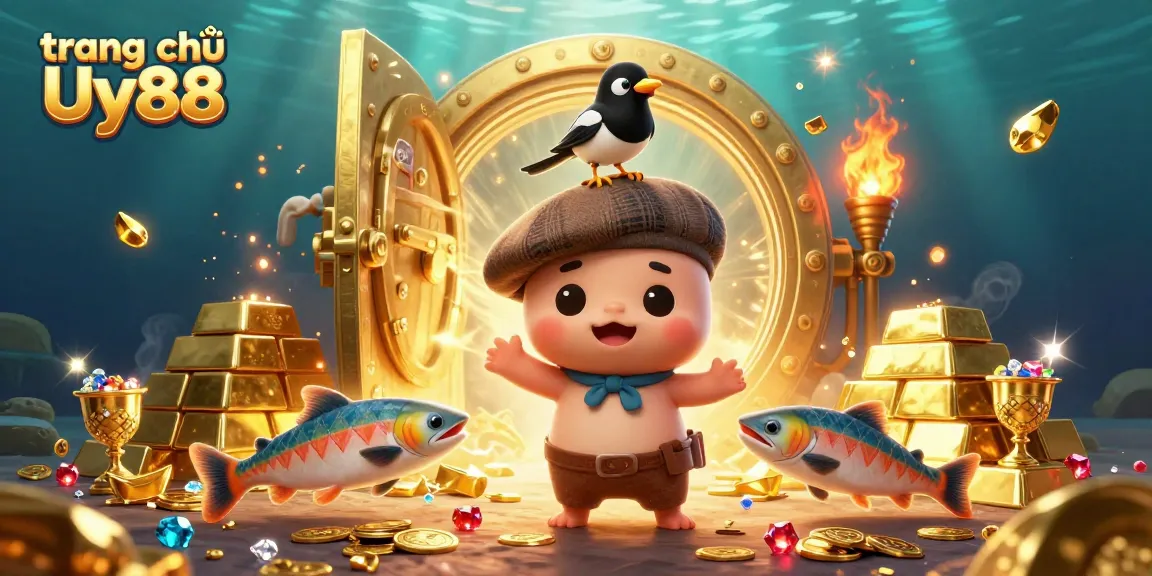 Engage with games on trang chủ Uy88 featuring Nessie alongside treasures and gambling elements.