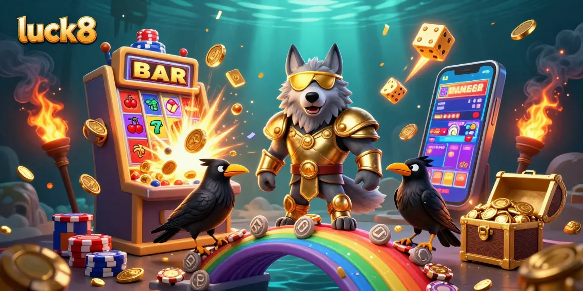 Engage with luck8's vibrant casino scene featuring dynamic characters and thrilling game elements.