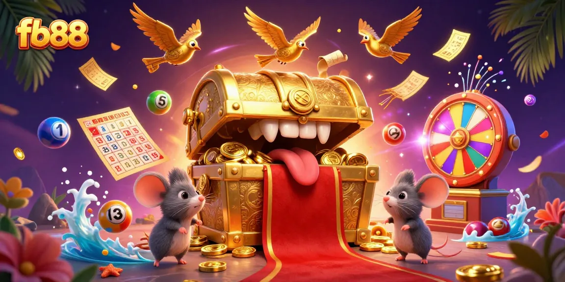Engage with fb88's thrilling gaming experience through vibrant lottery and casino elements.