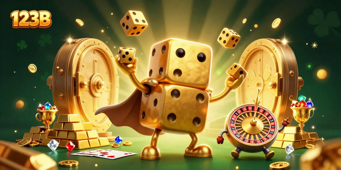 Engage with thrilling 123B moments as golden dice and treasures create a vivid casino adventure.
