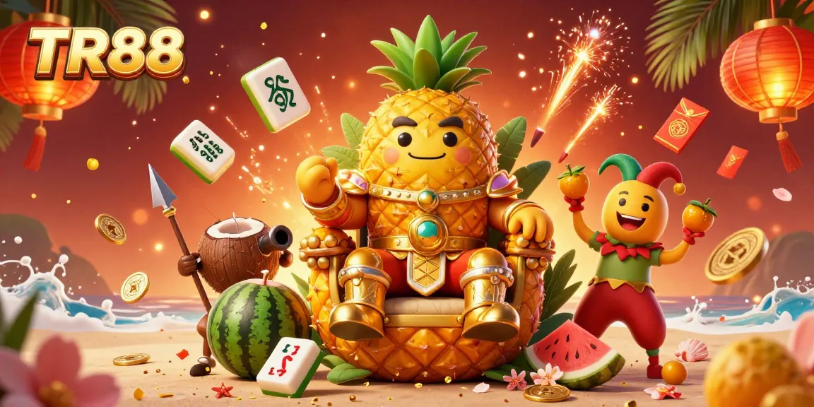 Experience TR88's unique gaming scene with a vibrant beach casino featuring themed characters and dynamic elements.