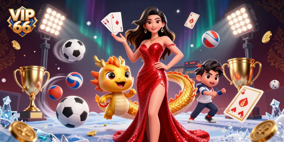 Engage with VIP 66's vibrant online casino atmosphere through thrilling visuals and captivating mascots.