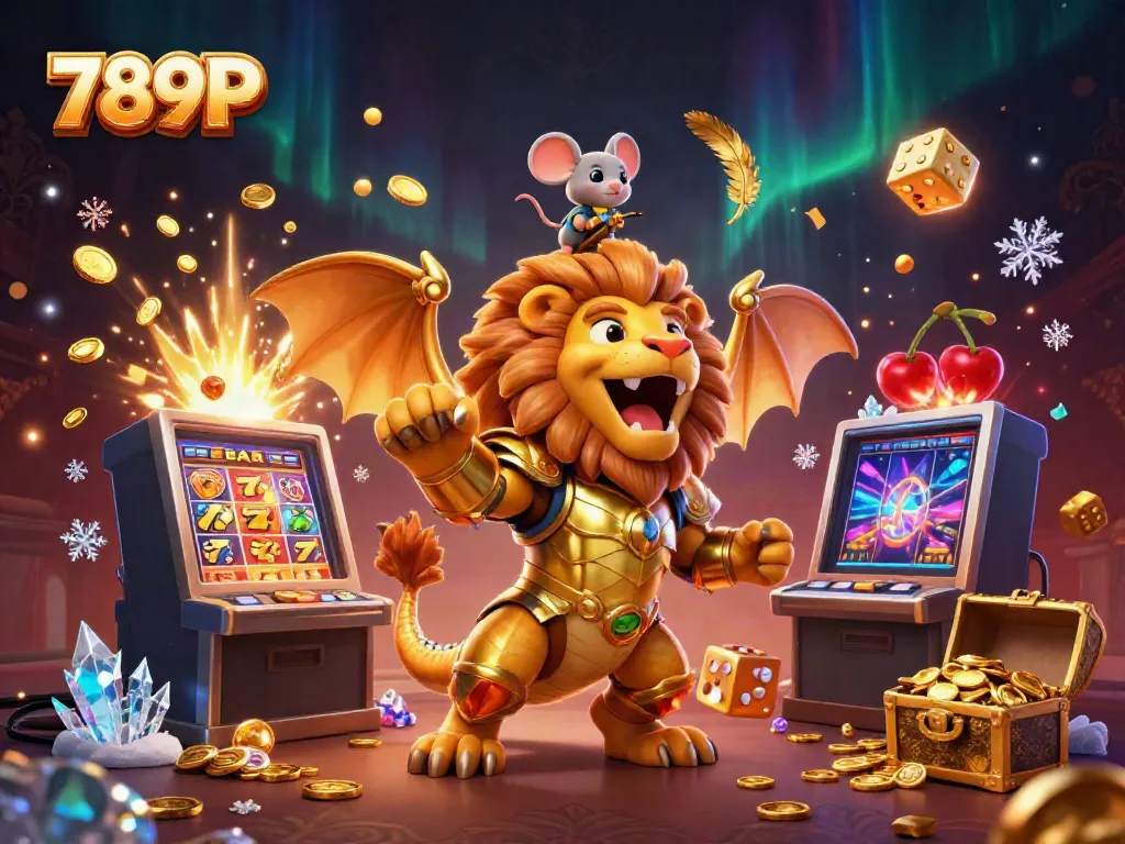 Experience the thrill of 789P with a magical chimera and a jackpot explosion of casino elements.