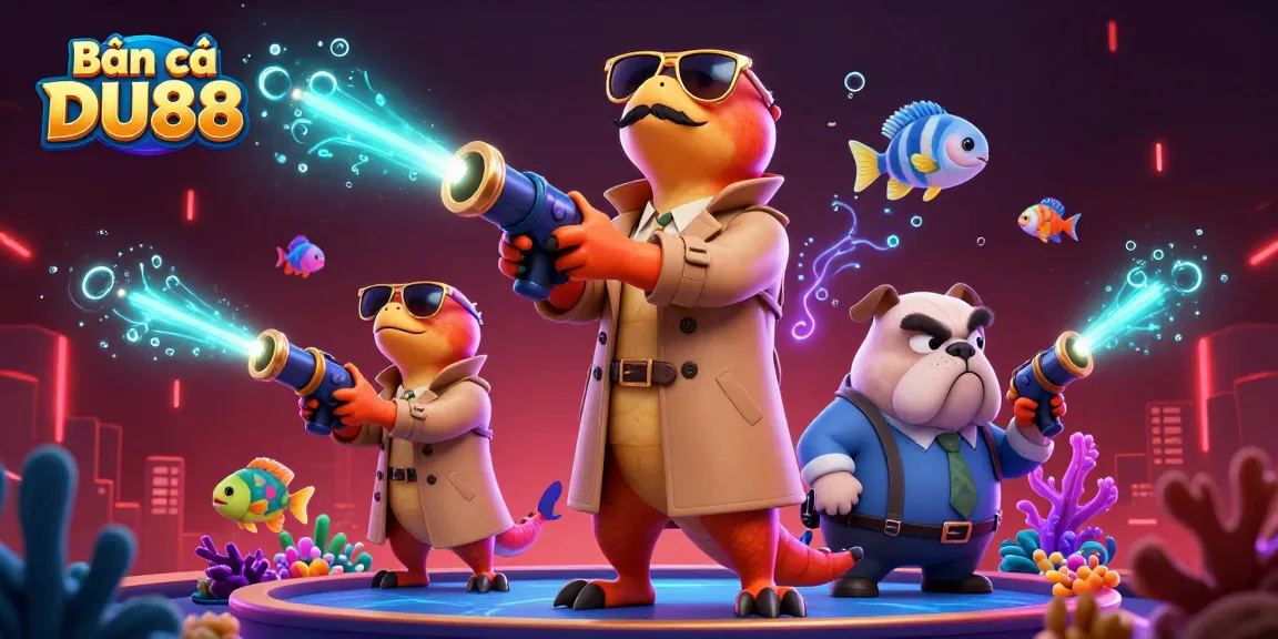 Bắn cá DU88 attracts players with vibrant 3D underwater scenes showcasing thrilling fish shooting elements.