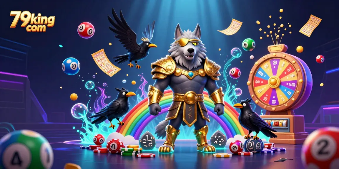 Experience excitement with 79king com in a vibrant 3D casino scene filled with lottery elements.