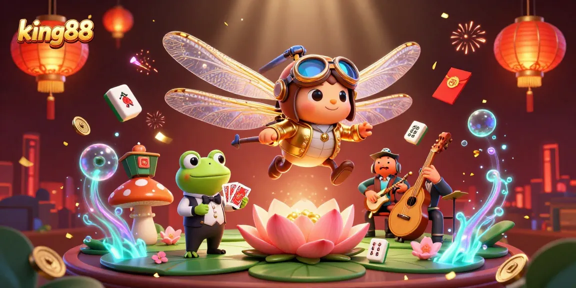 Experience the thrilling world of king88 with vibrant casino elements and engaging 3D characters.