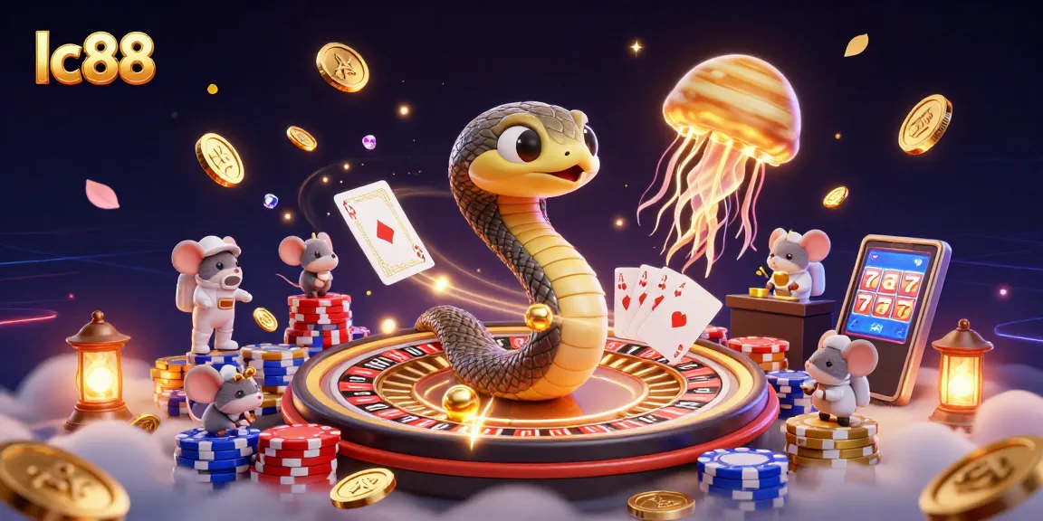 Experience thrilling bets at lc88 with dynamic cartoon characters in a vibrant casino atmosphere.