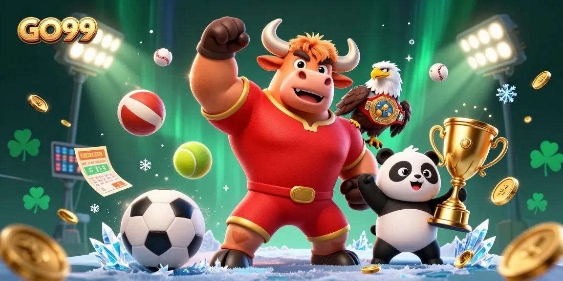 Experience winning strategies at GO99 with dynamic sports elements and vibrant characters in a thrilling casino setting.